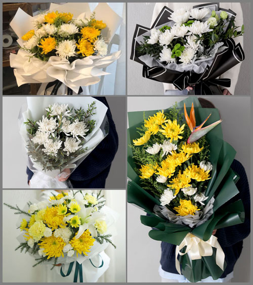 四川达州通川区东岳镇白事花束代送